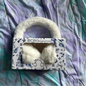 BCBGeneration Soft White Faux Fur Earmuffs